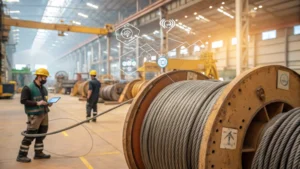 Industrial facility with heavy machinery and smart sensors