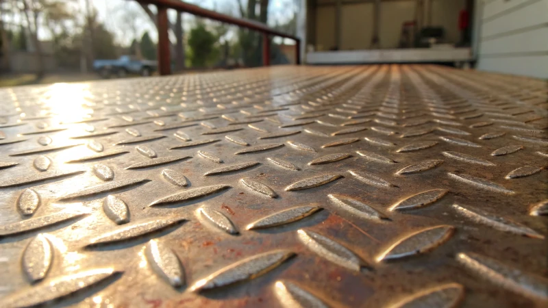 Close-up of a polished rust-resistant metal surface