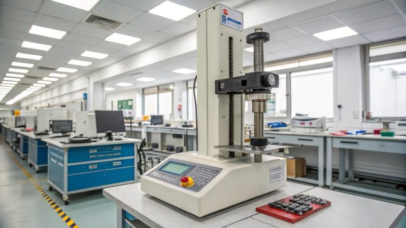 A modern tensile testing machine in a laboratory